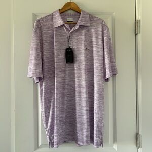 Greg Norman Collection Men’s Heathered Light Purple Polo Play Dry XXL Golf Shirt
